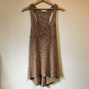 Phanuel High Low Gradation Lace Knit Tank Top